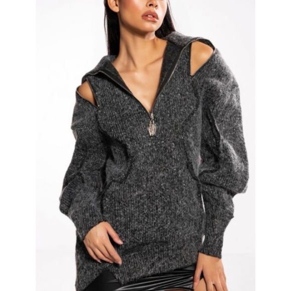 Nia Half Zip Wool-Blend Pullover - Picture 3 of 15